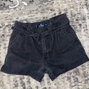 Hollister paper bag shorts black size 0